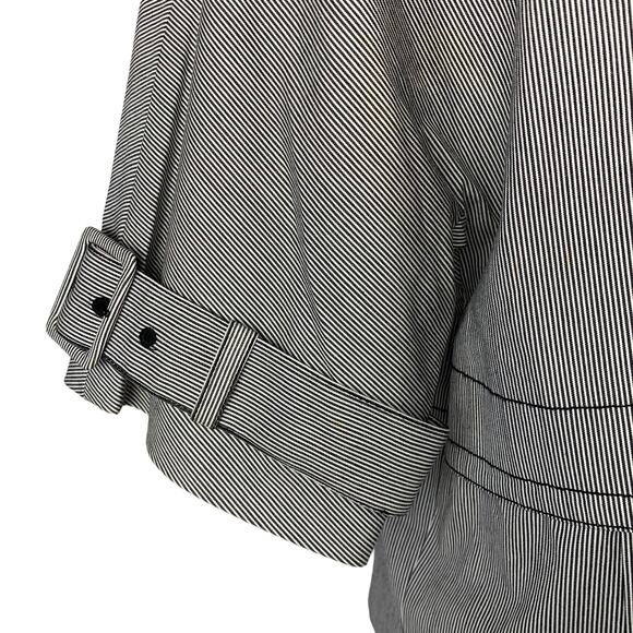 Kenneth Cole Reaction Short Sleeve Blazer Women 12 Pin Stripe Business Casual - Picture 6 of 12